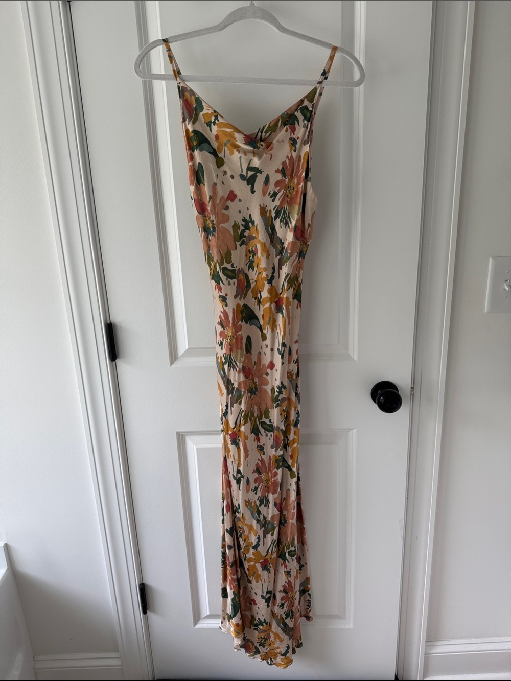 Floral satin dress - made in Barcelona